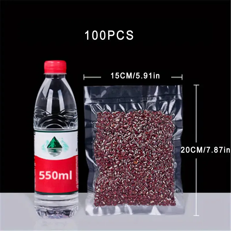 100pcs Textured Vacuum Packaging Pumping Compression Sealer Pre-cut Bags