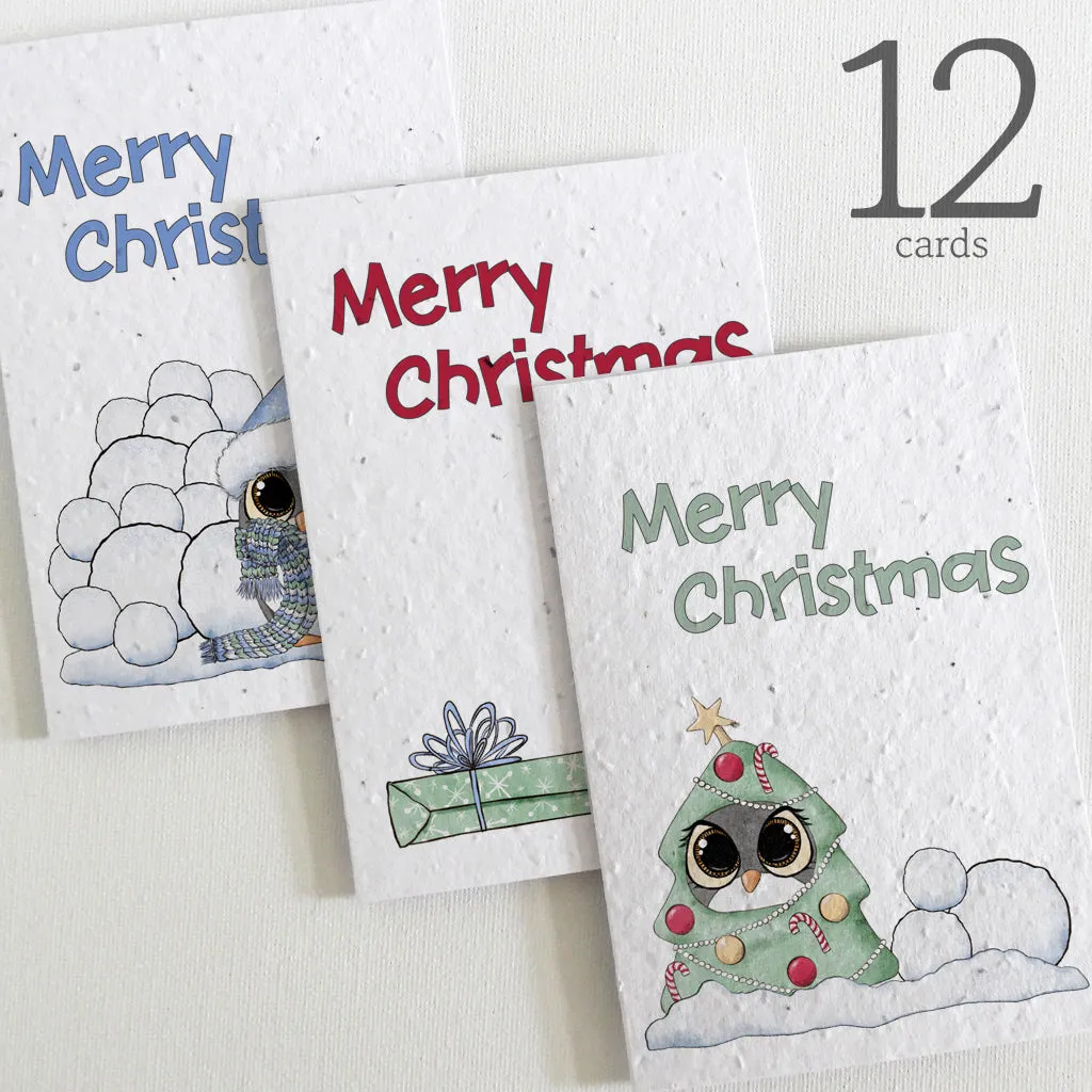 12 Plantable Christmas Cards - The Little Penguin