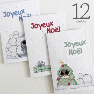 12 Plantable Christmas Cards - The Little Penguin