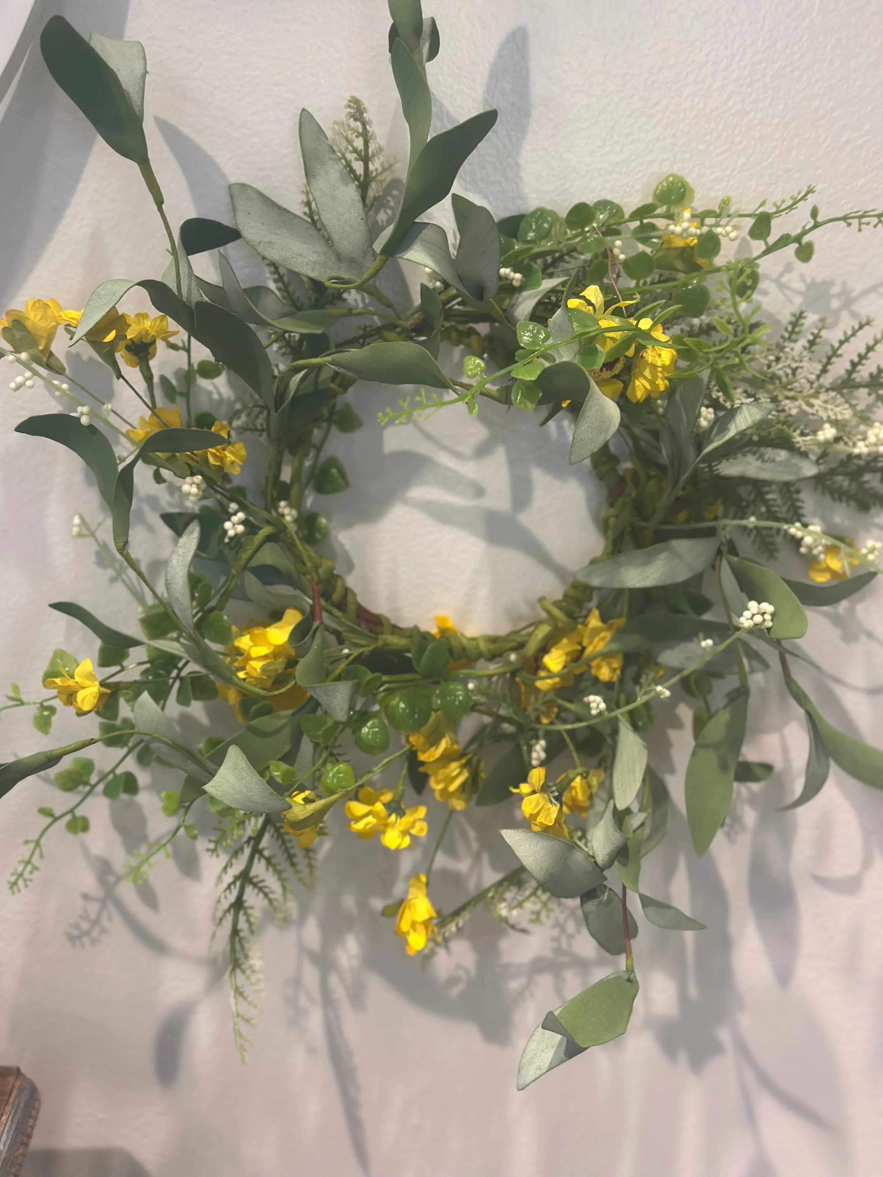 12" Mini Sunflower & Fern Candle Ring