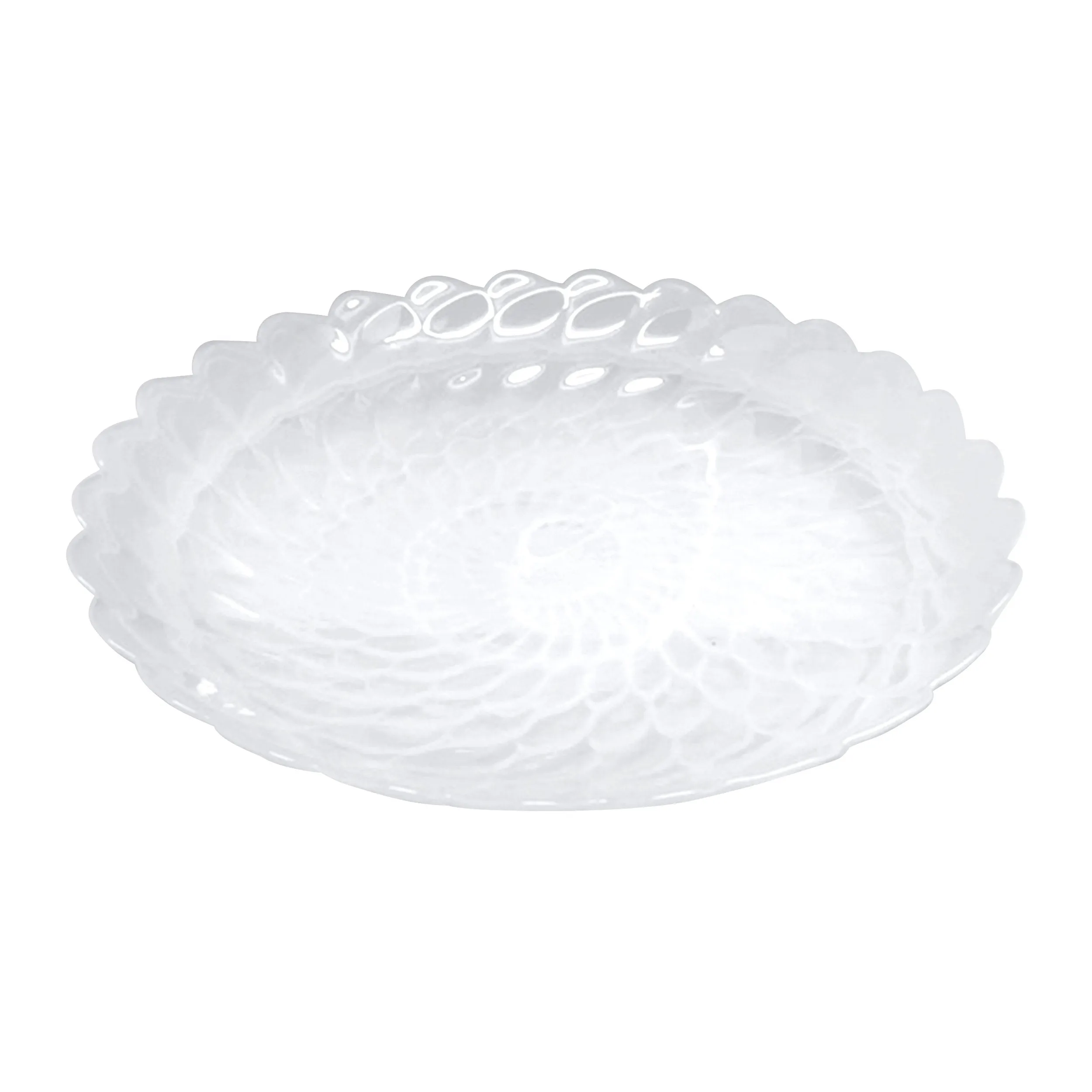 Alabaster White Large Scallop Rim Bowl