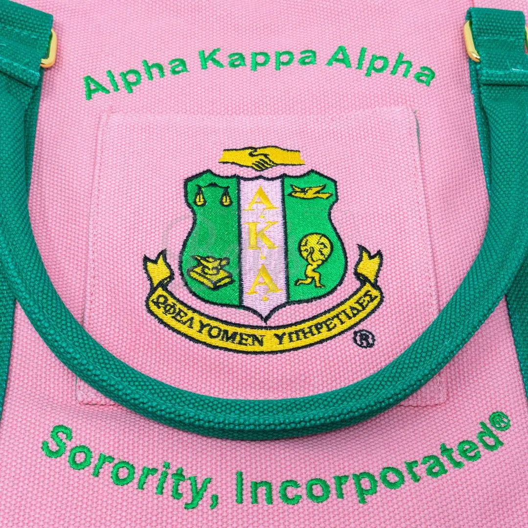 Alpha Kappa Alpha AKA Shield Heavy Duty Canvas Tote Bag