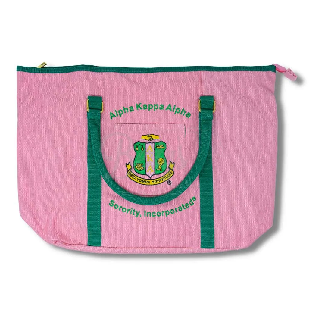 Alpha Kappa Alpha AKA Shield Heavy Duty Canvas Tote Bag