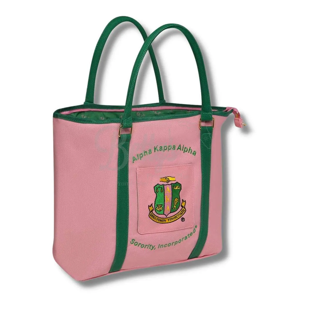 Alpha Kappa Alpha AKA Shield Heavy Duty Canvas Tote Bag