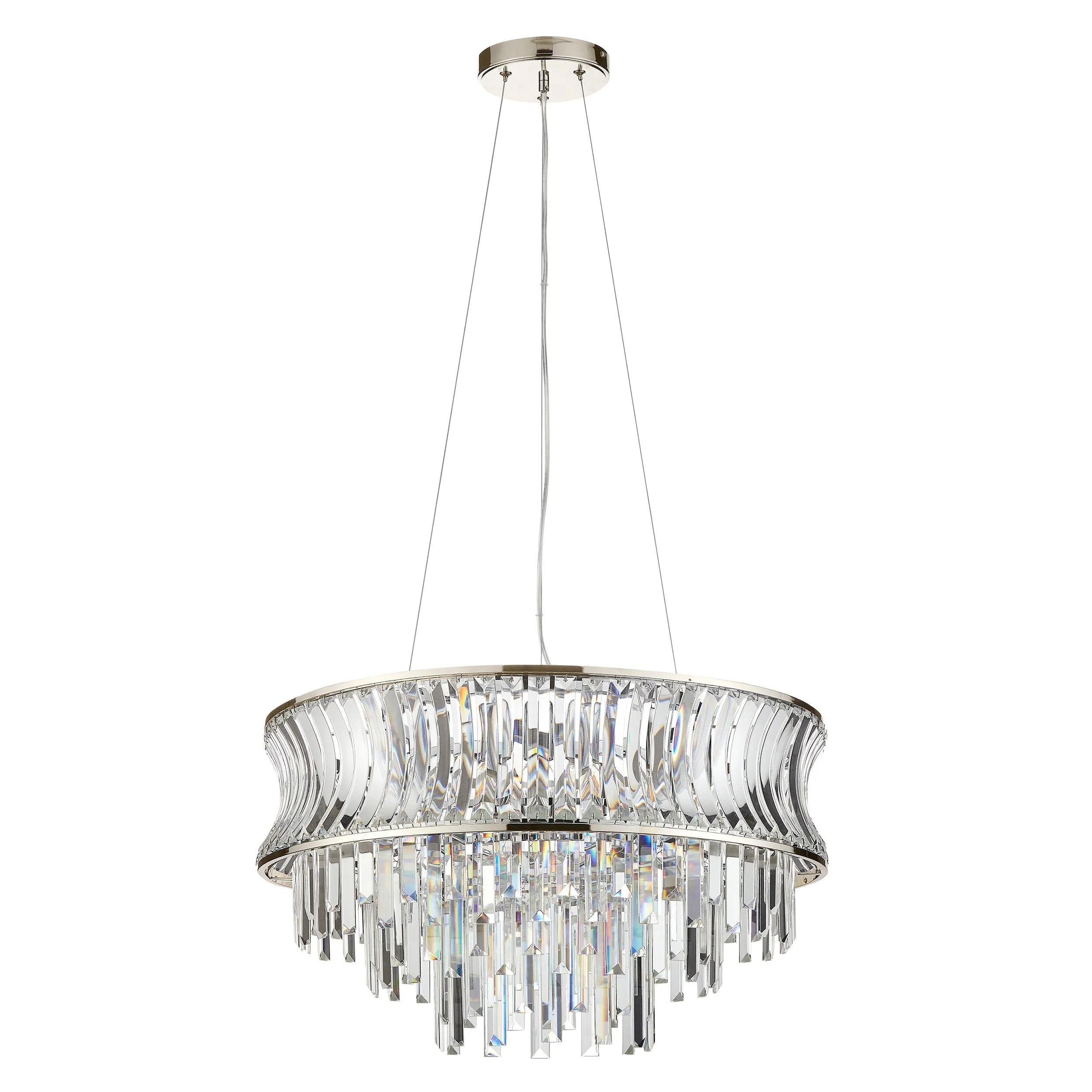 Amos Concave 9 Light Crystal Chandelier