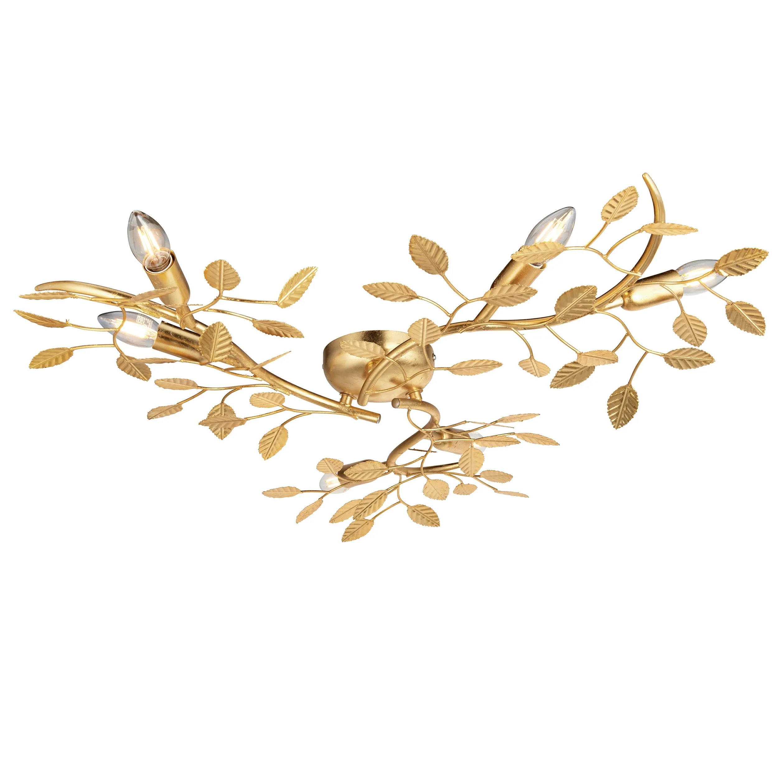 Amos Furcate Ceiling Light Gold Leaf Small