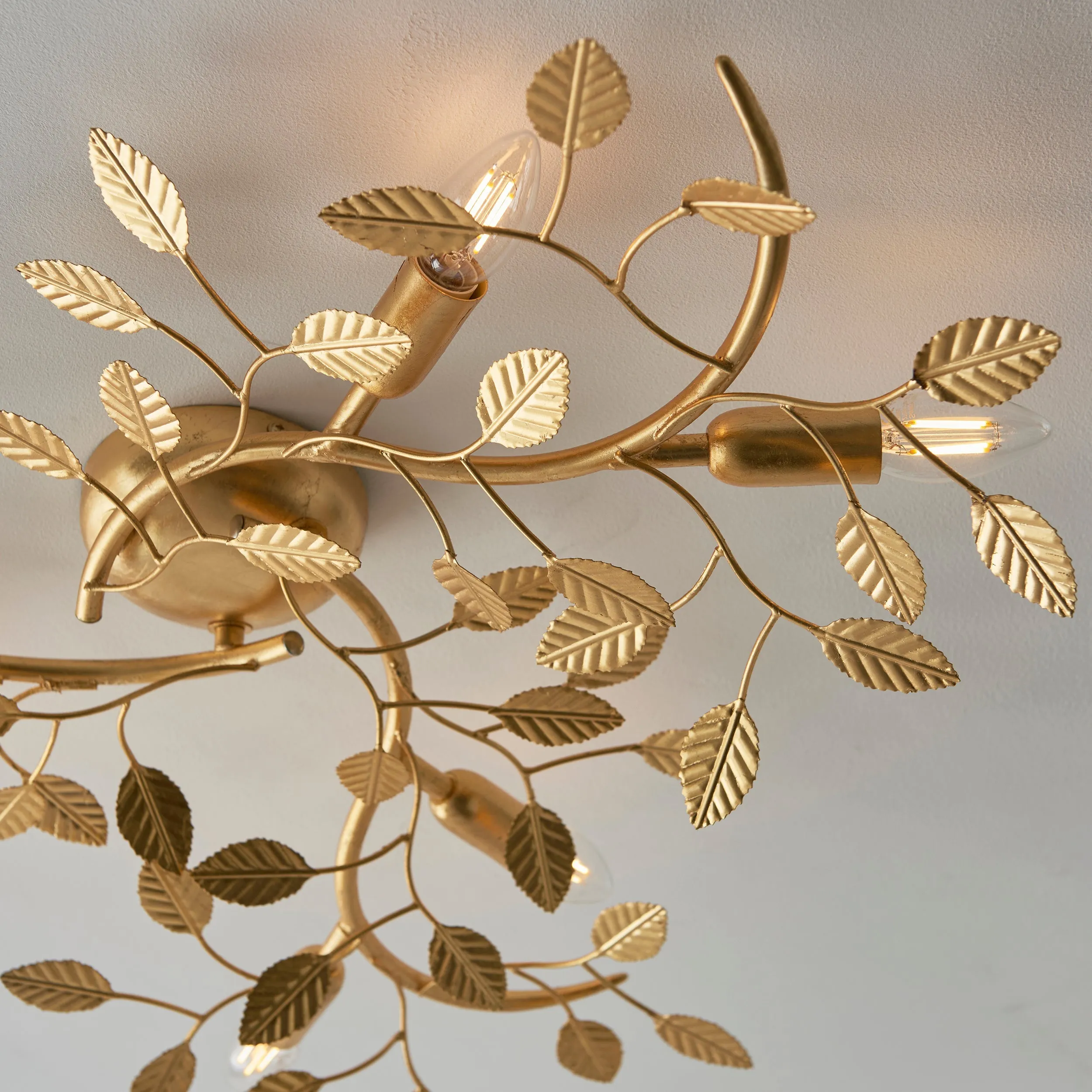 Amos Furcate Ceiling Light Gold Leaf Small