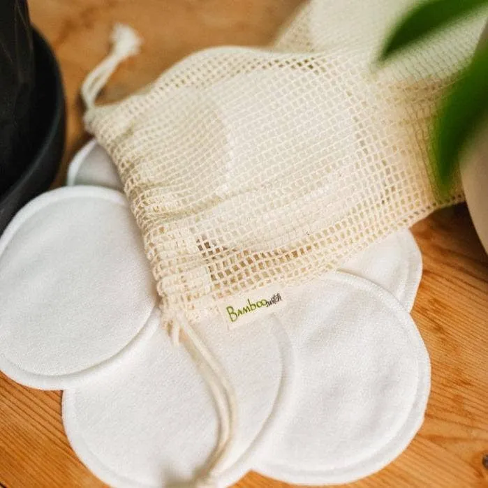 Bamboo Cotton Facial Rounds With Mesh Bag