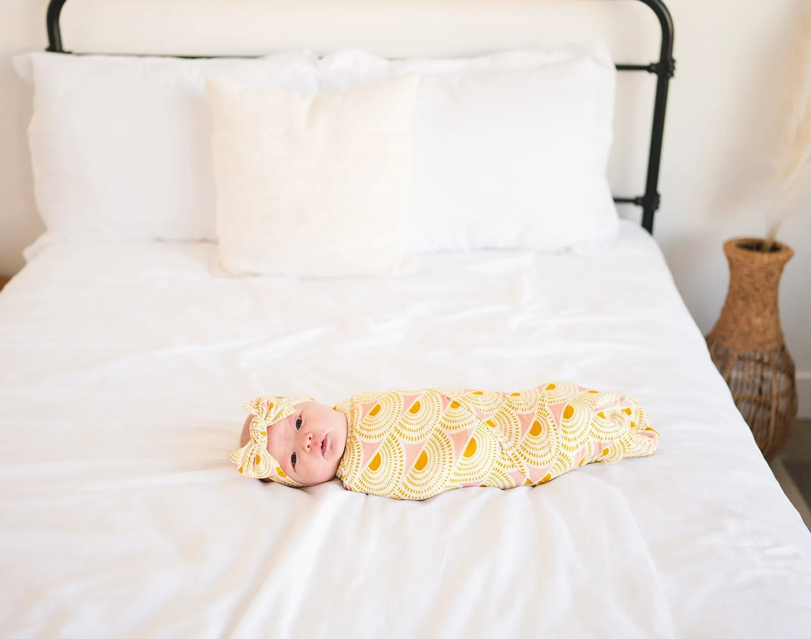 Bamboo Stretch Swaddle - Vintage Sunshine