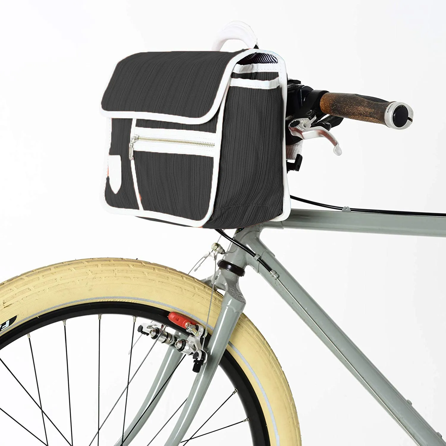 Bike Handlebar Bag satchel classic gray