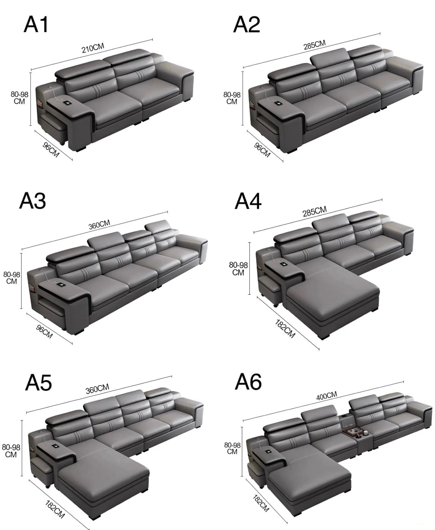 Bradford Sectional Leather Sofa