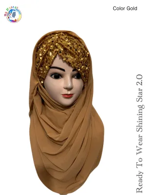 Bridal Hijab Shining Star 2.0 GOLDEN