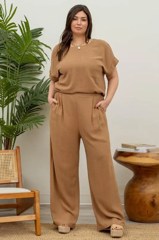 Brown Wide Leg Pants