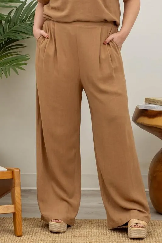 Brown Wide Leg Pants