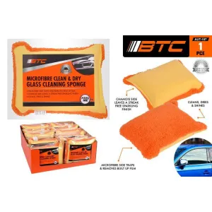 BTC Microfibre Glass Sponge Cloth - Clean & Dry