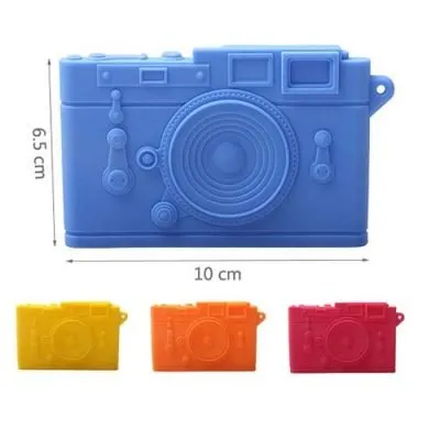 Camera shaped silicone coin purse