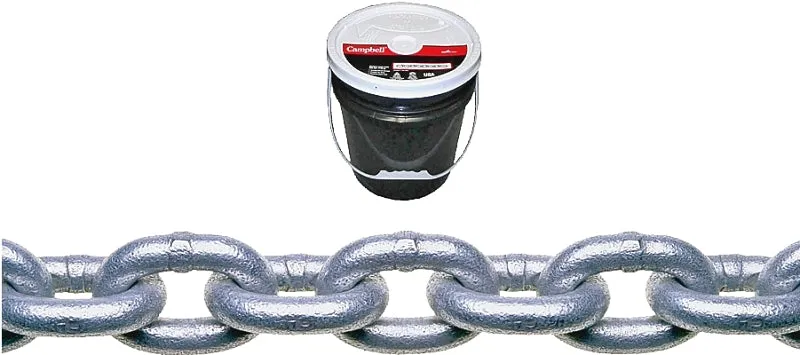 Campbell 014-0433 Proof Coil Chain, 1/4 in, 141 ft L, 30 Grade, Steel, Galvanized :PAIL: QUANTITY: 1