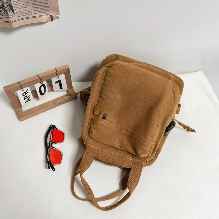 Canvas Backpack Vintage School Backpack