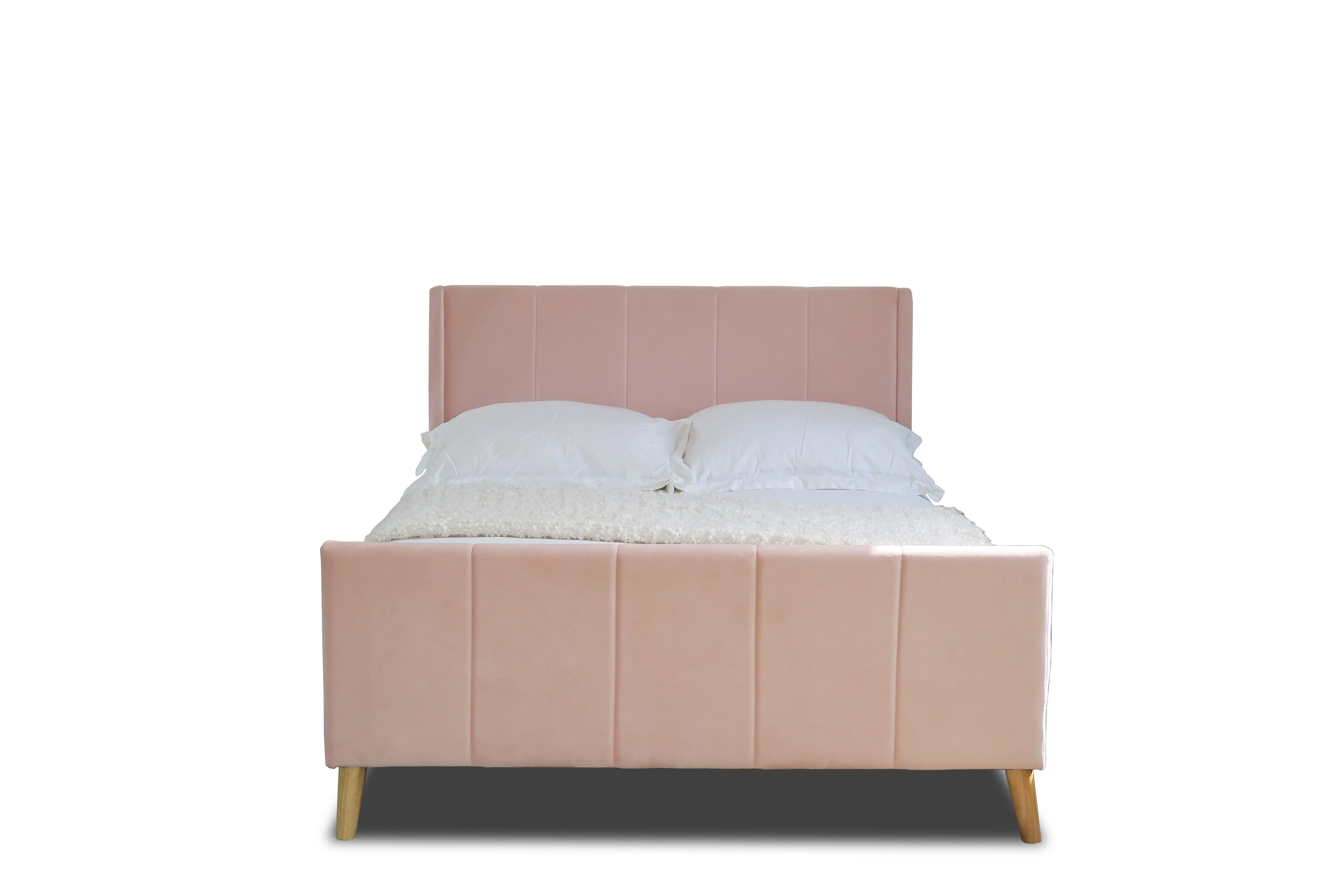 Casabelle King Size Bed - Pink Fabric