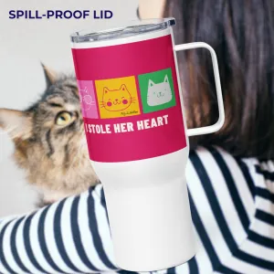 Cat’s Heart, Travel mug with handle