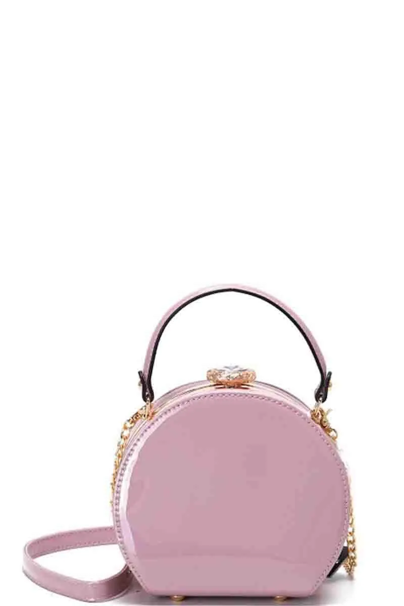 Circle Gloss Crystal Handbag