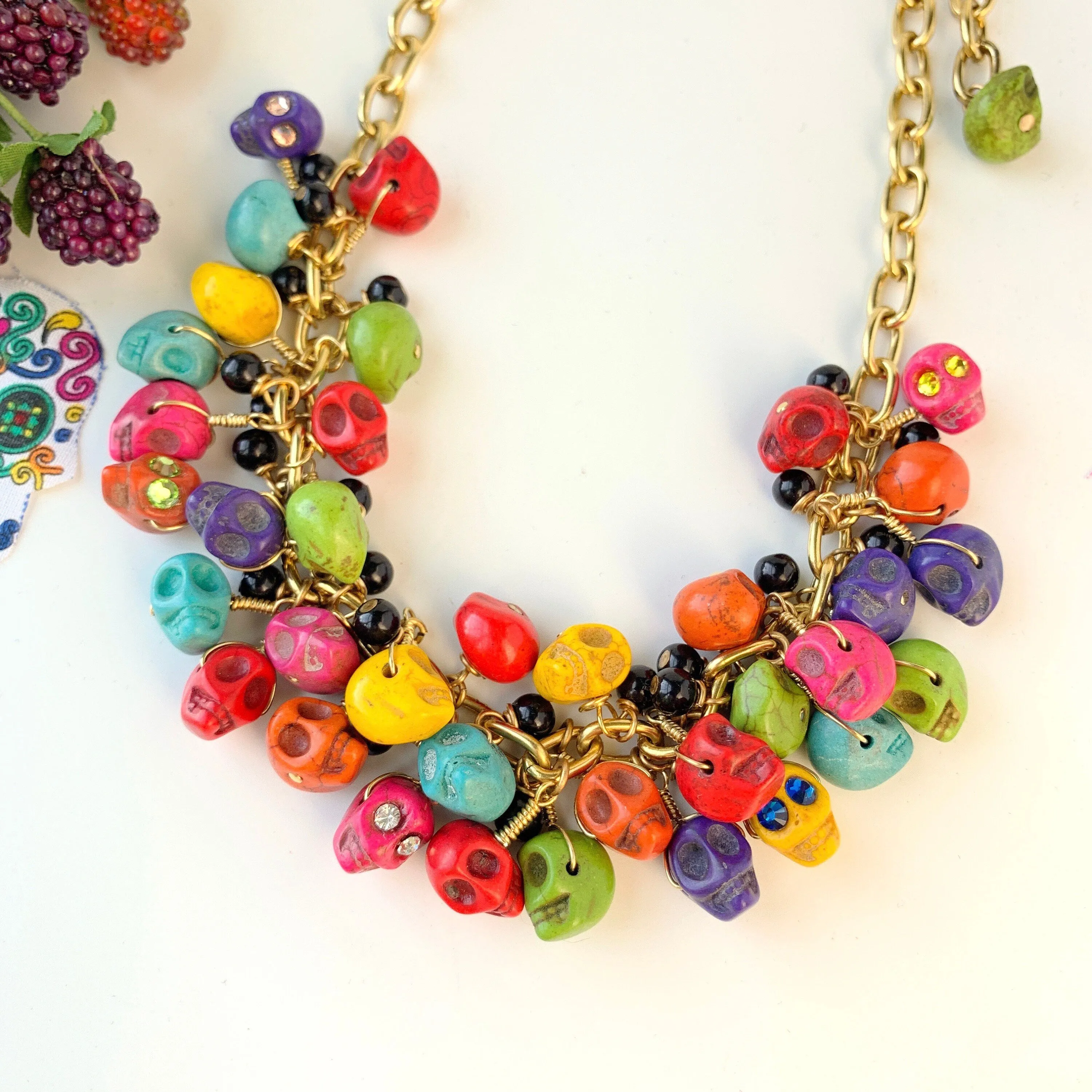 Día De Los Muertos Charm Necklace