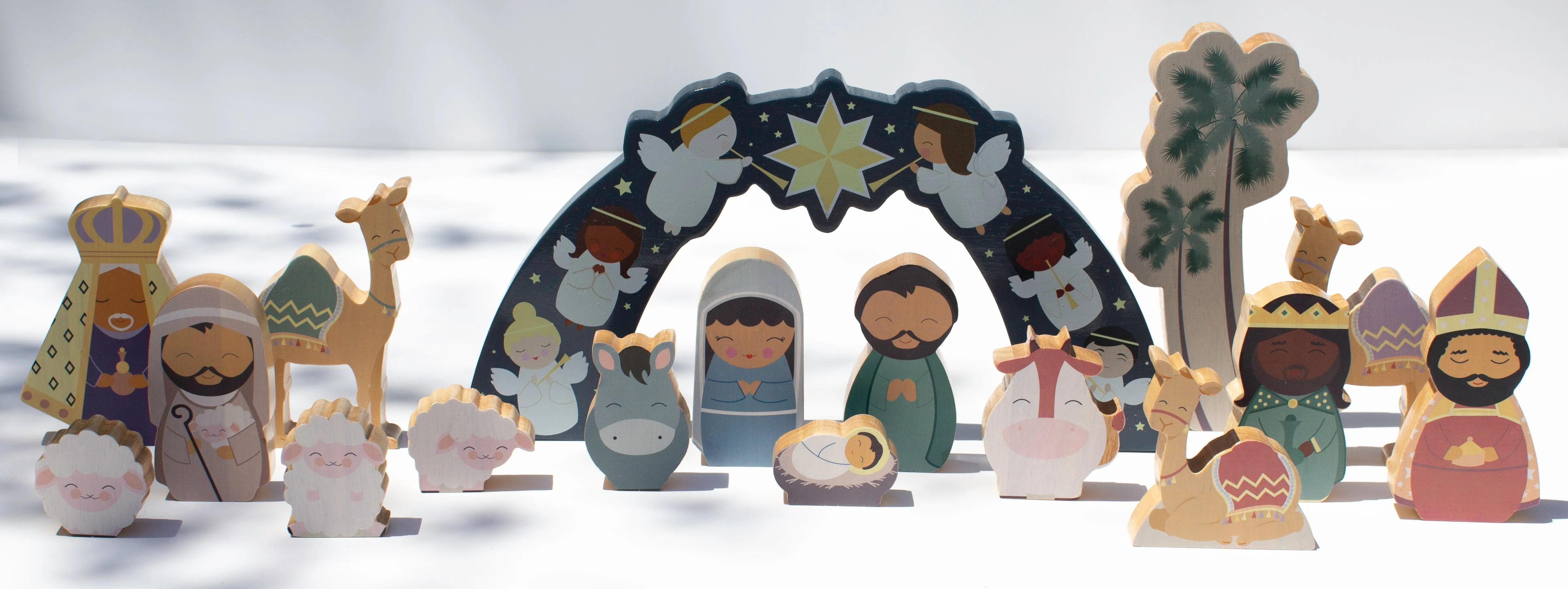 Deluxe Christmas Nativity Wooden Playset