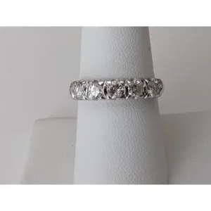 Diamond 5 Stone Anniversary Band .95ctw Of Sparkling Diamonds in 14K White Gold