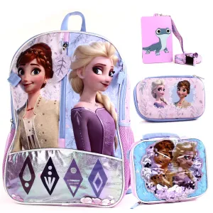 Disney Frozen 17 Inch Deluxe Backpack 4-Piece Set (non-personalized)