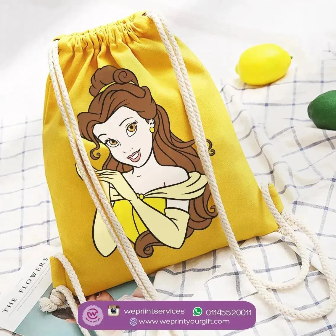 Drawstring Bag - beauty and the beast