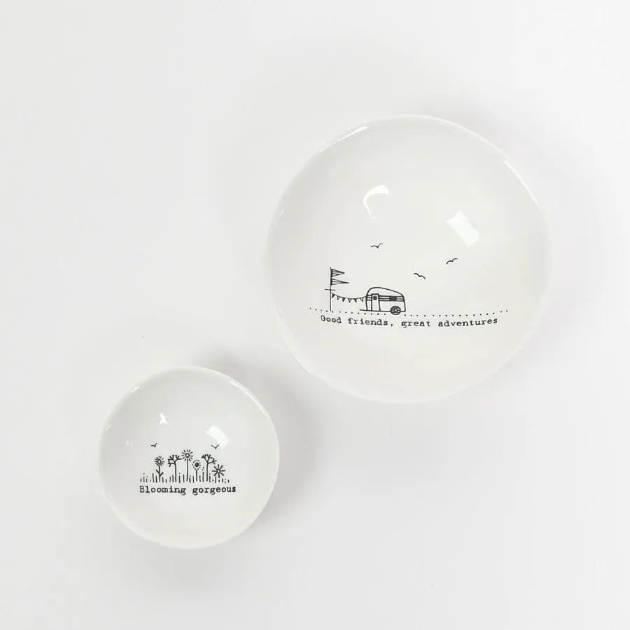 East of India Glazed Wobbly Ceramic Dishes