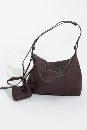 Eva Shoulder Bag - Brown - Tas Bahu Wanita Bahan Real Leather