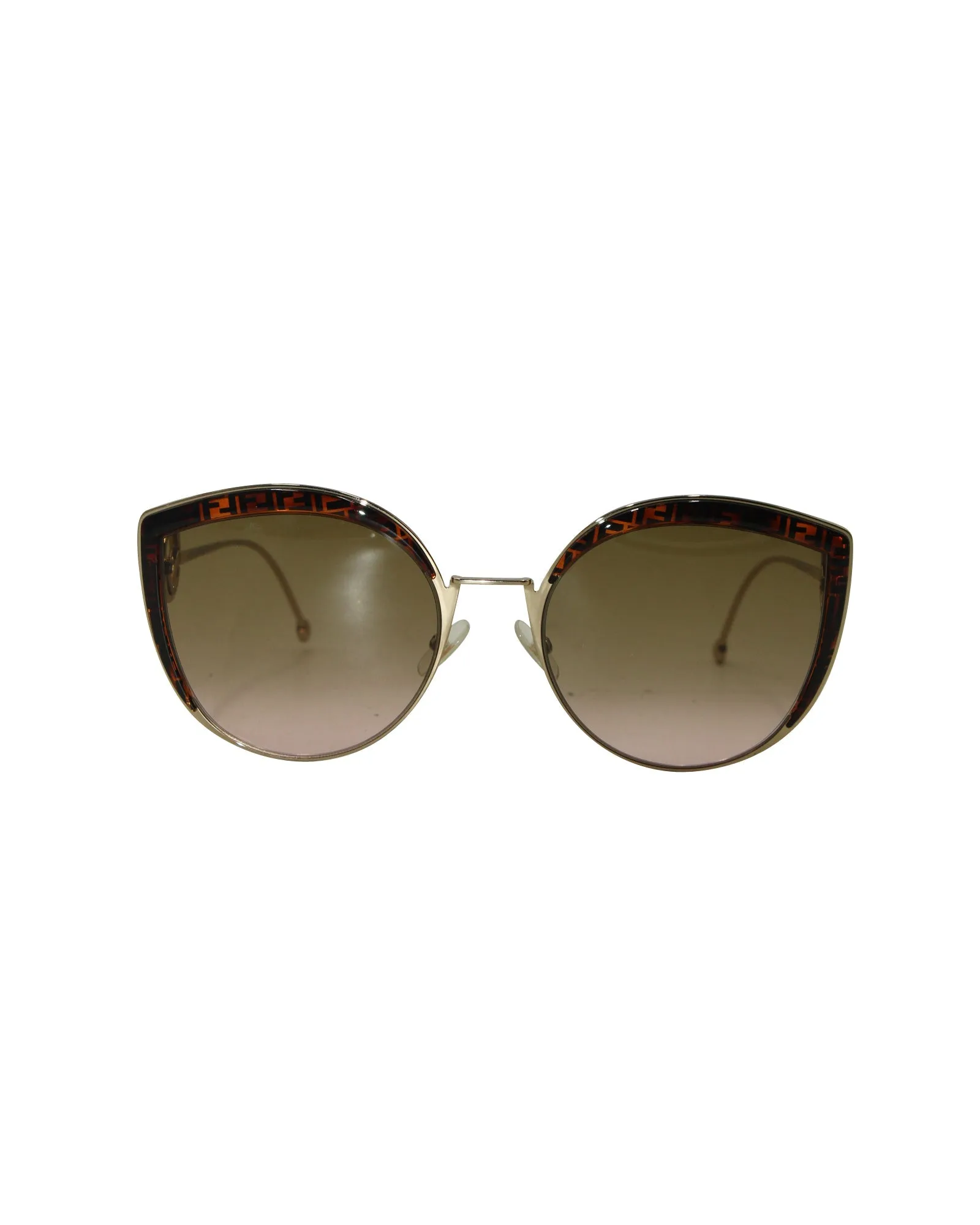 Fendi FF0290/S FF Gradient Cat Eye Sunglasses in Gold Metal