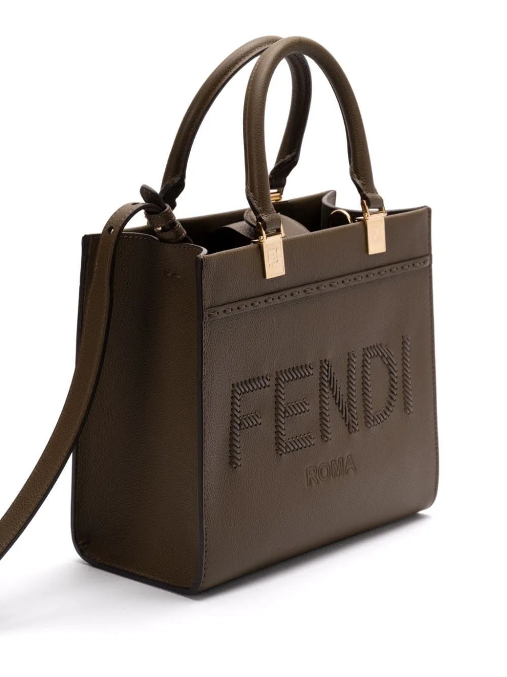 FENDI SUNSHINE SMALL IN HAMMERED LEATHER