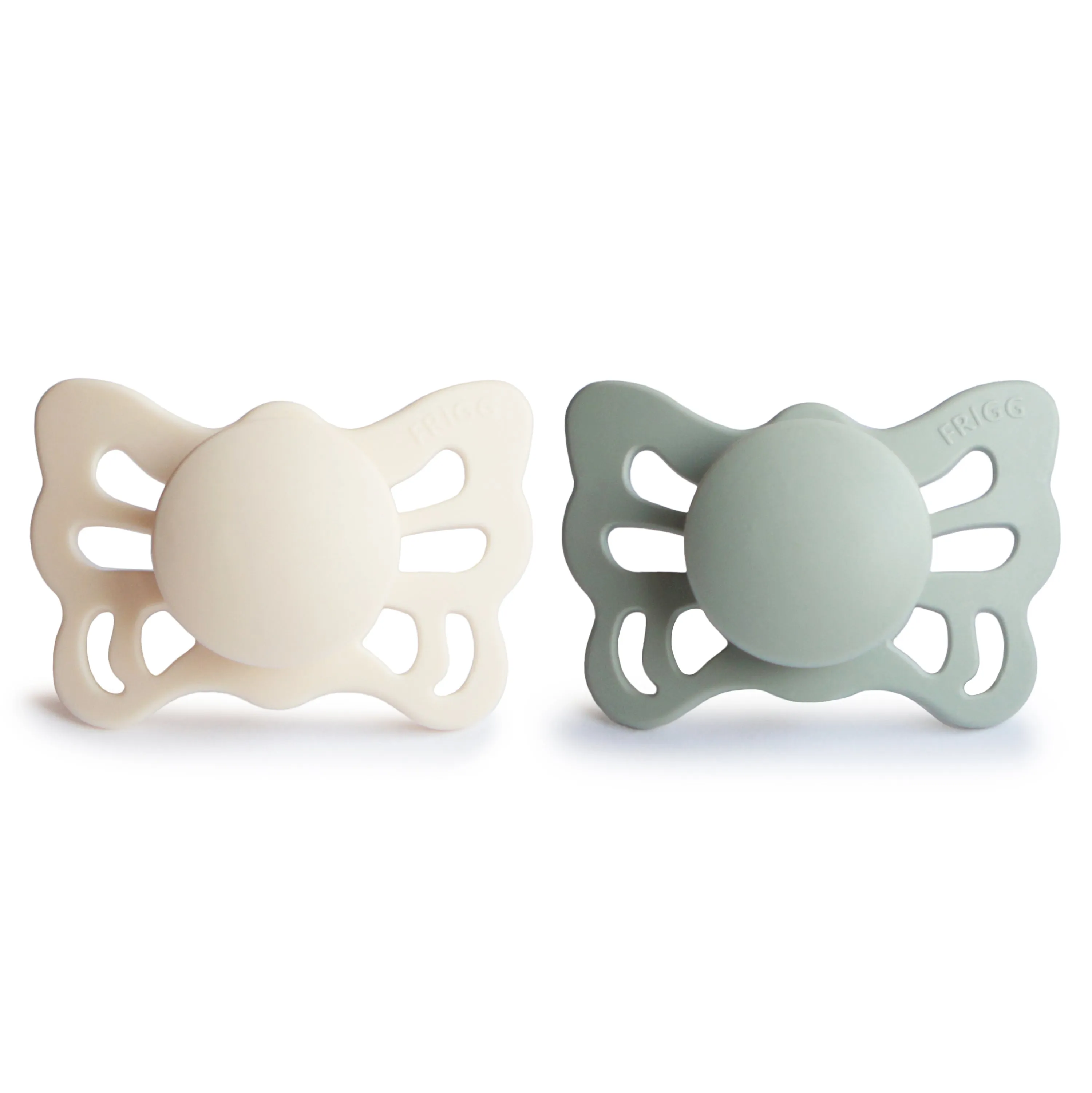 FRIGG Butterfly Anatomical Silicone Pacifier 2-Pack (0-6 Months)