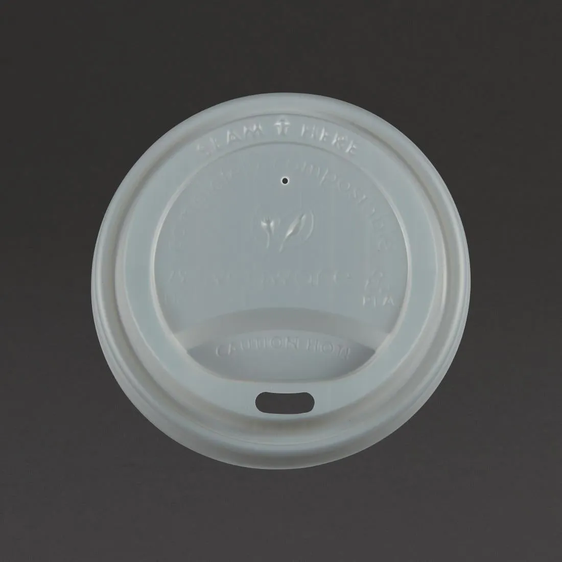 GH024 Vegware Compostable Coffee Cup Lids 225ml / 8oz (Pack of 1000)