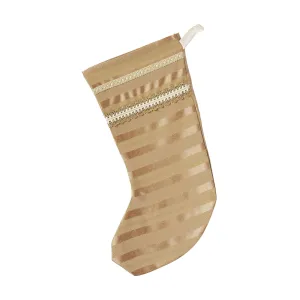 Gold Luxe Striped Christmas Stocking 20"x12"