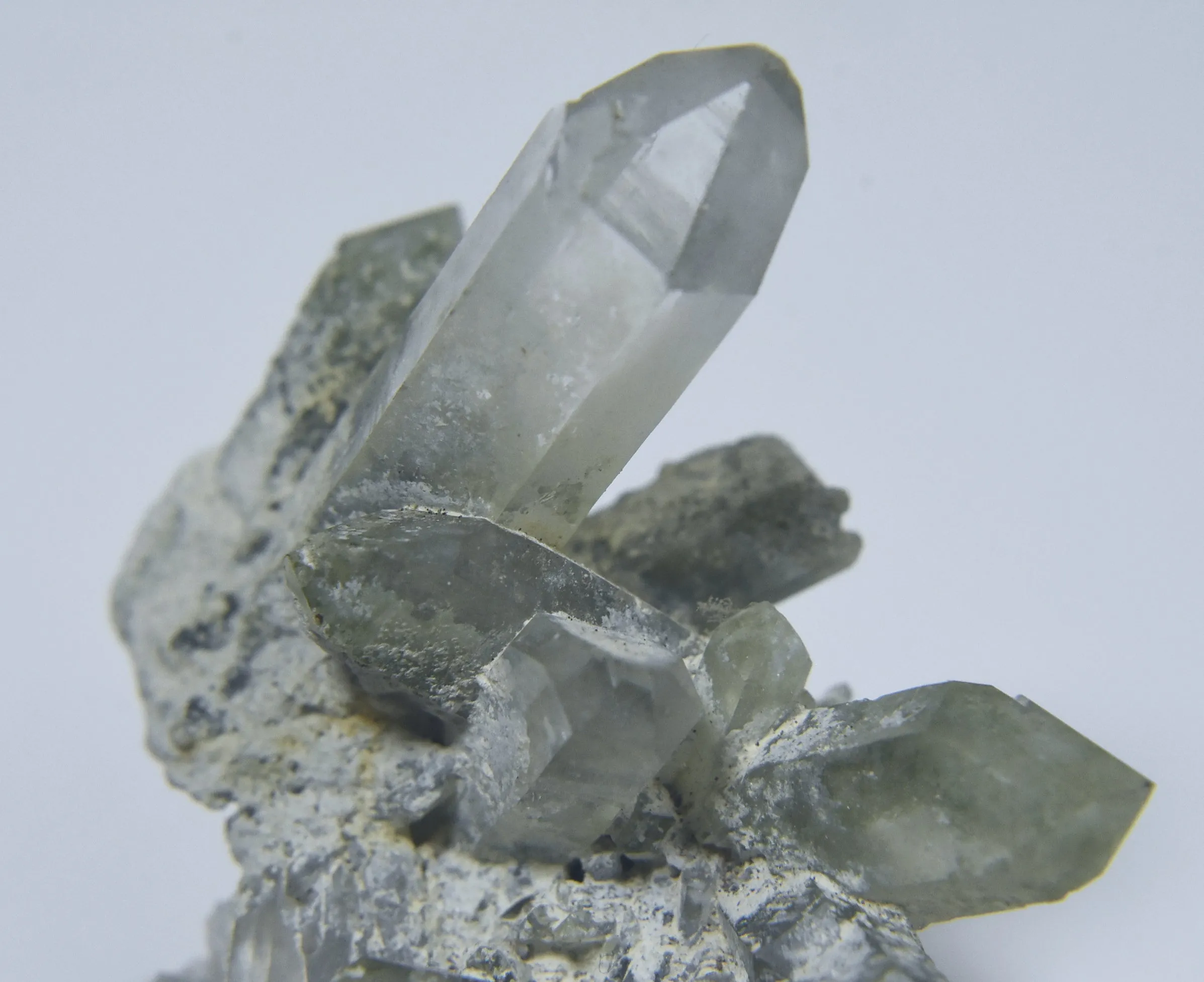 Gorgeous Chlorite Quartz Crystal Cluster Mineral Specimen