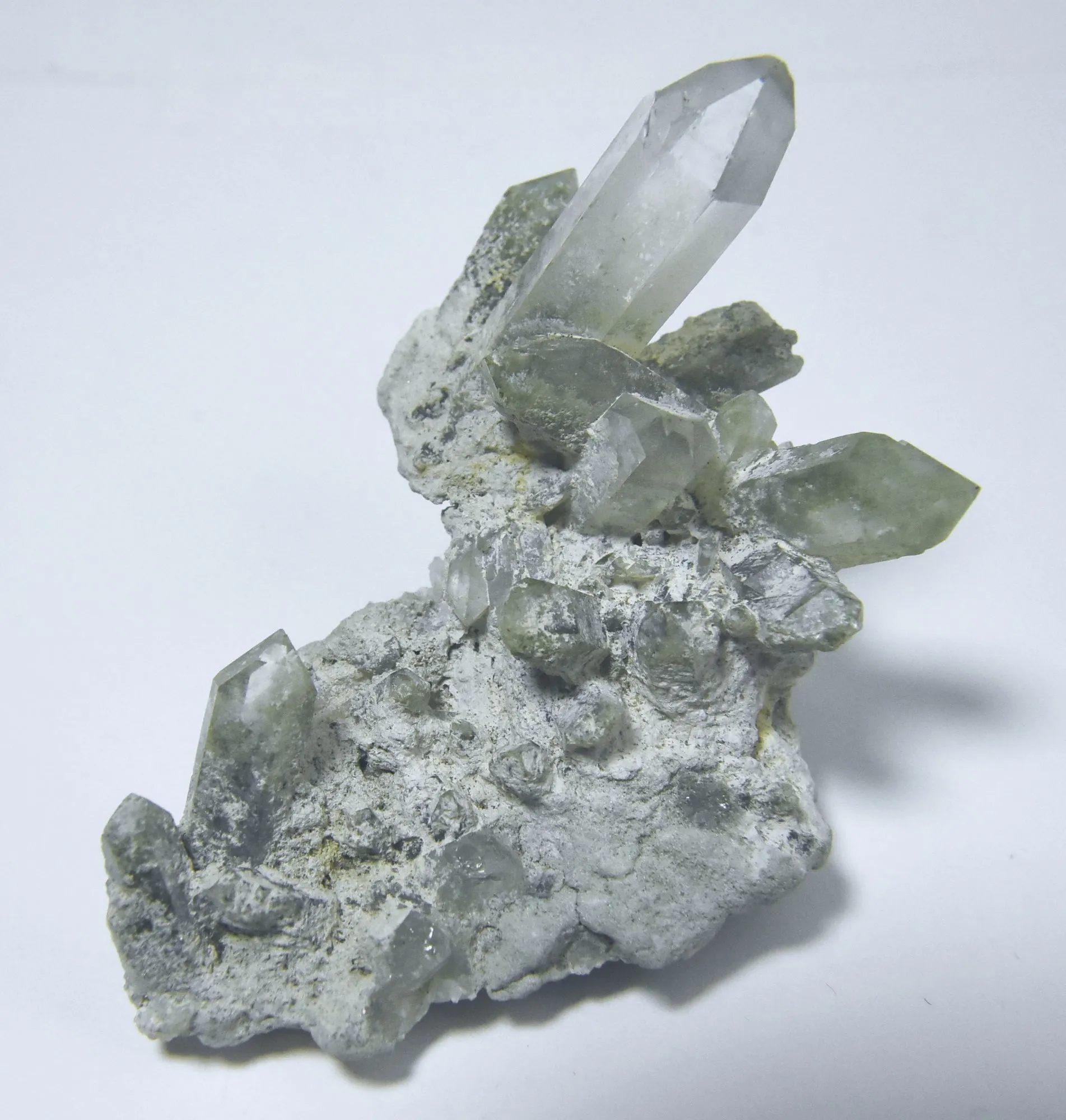 Gorgeous Chlorite Quartz Crystal Cluster Mineral Specimen