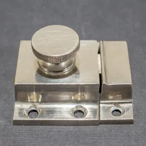 Gorgeous NOS Nickel Turn Knob Cabinet Latches