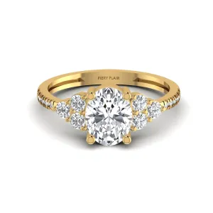 Gorgeous Oval Shape 2.53CT Diamond Ring