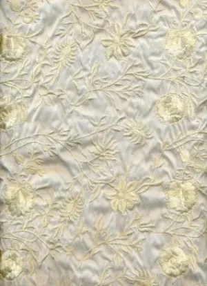 Gorgeous Rich ivory silk dupioni~embroidered