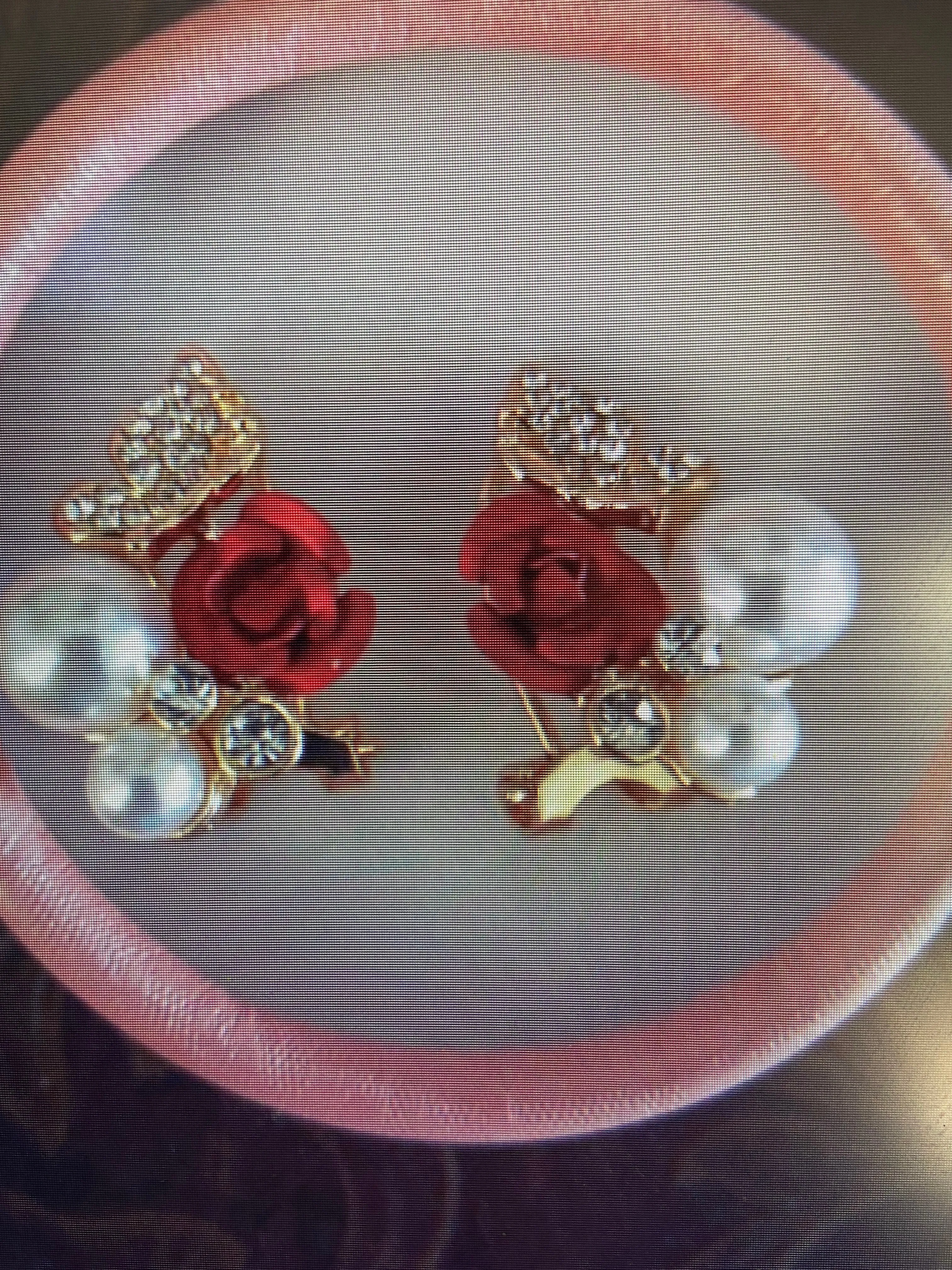 Gorgeous rose shape Earrings with white pearls.