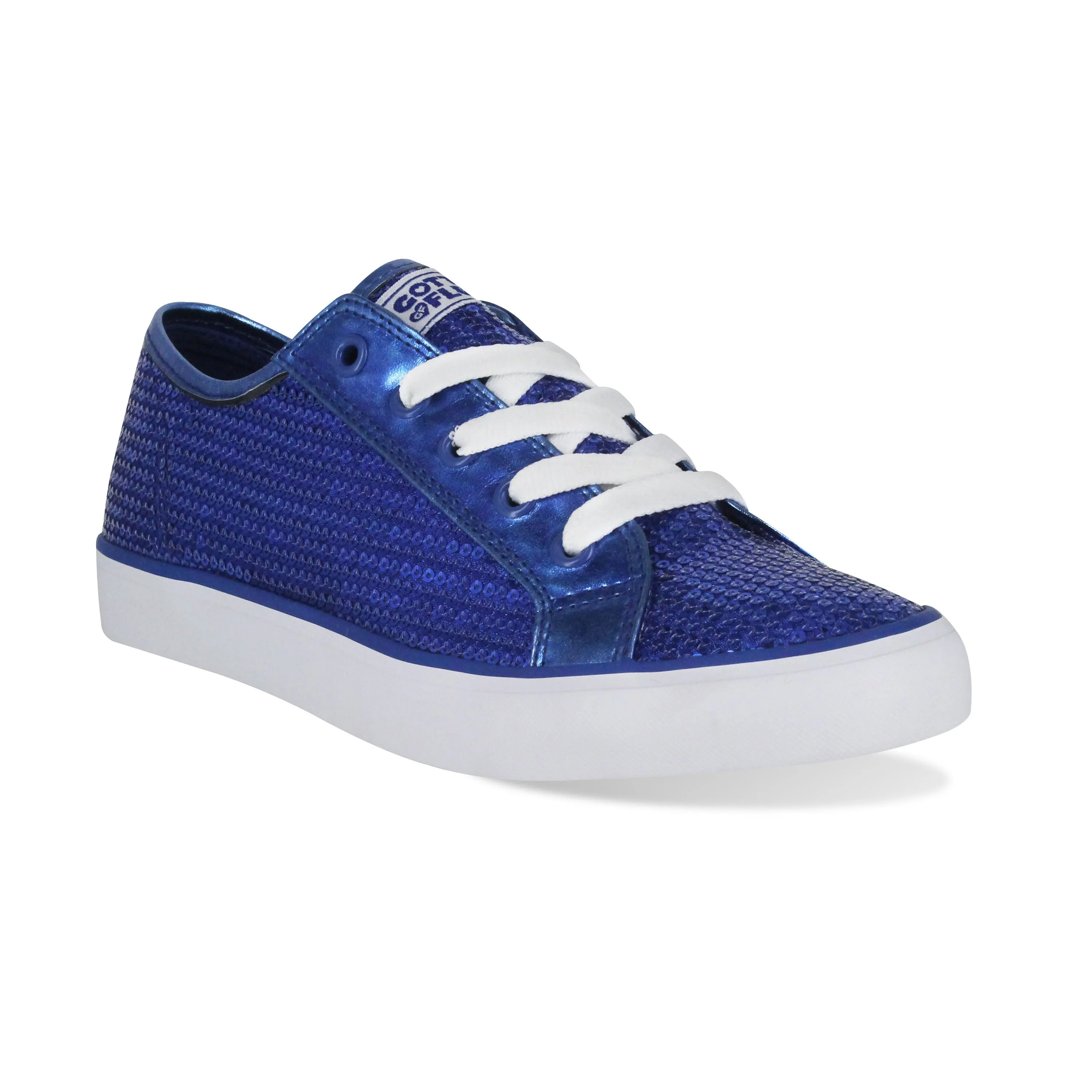 Gotta Flurt Girl's Disco II Blue Sequin Low Top Dance Sneaker