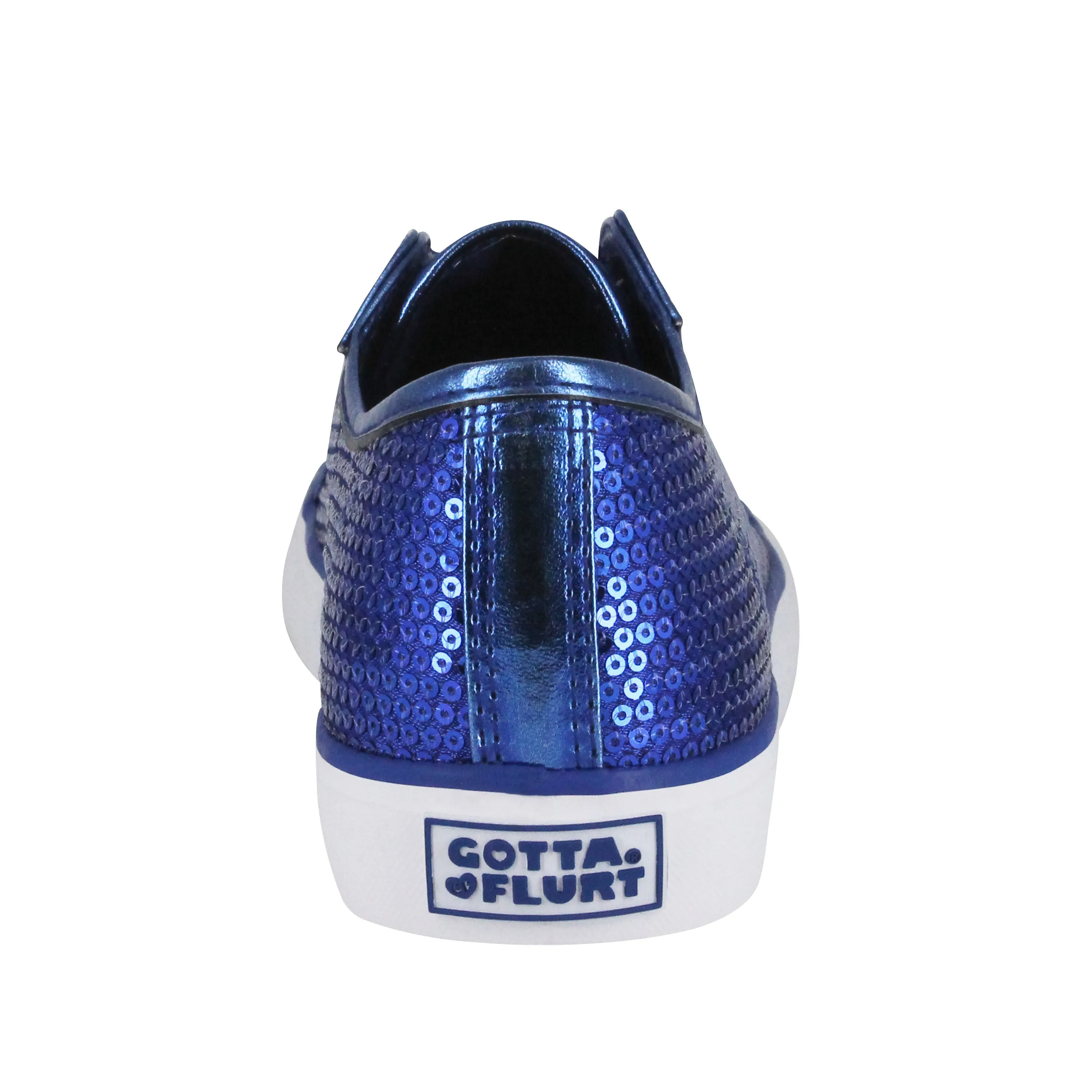 Gotta Flurt Girl's Disco II Blue Sequin Low Top Dance Sneaker