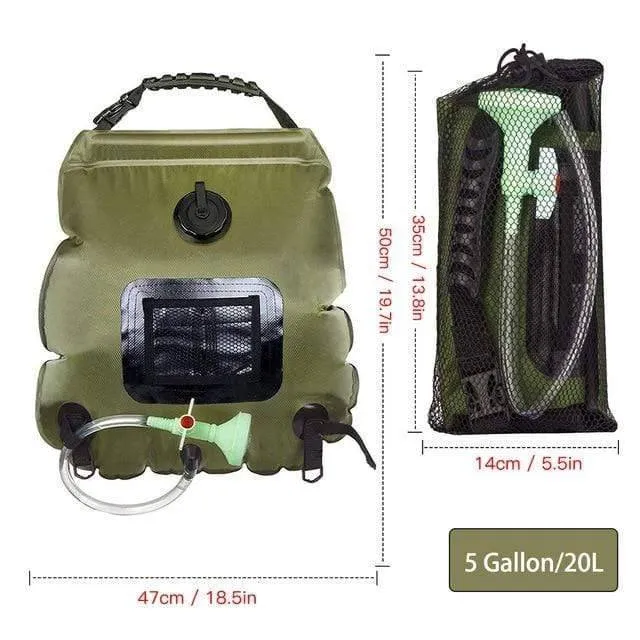 Great Solar Heated Shower Water / Hydration Bags For Outdoor/ Hiking/ Camping