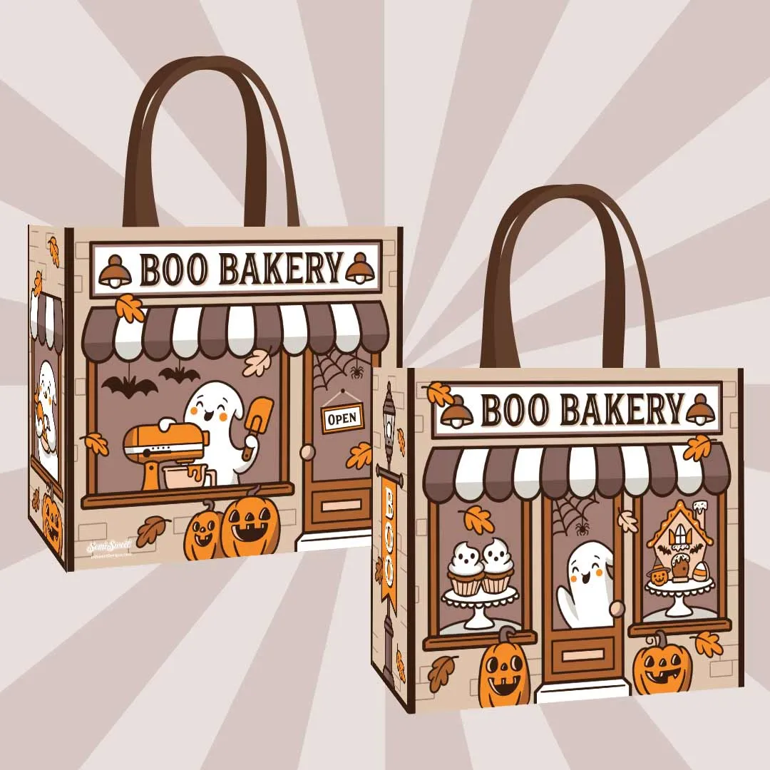 Halloween Boo Bakery Tote Bag