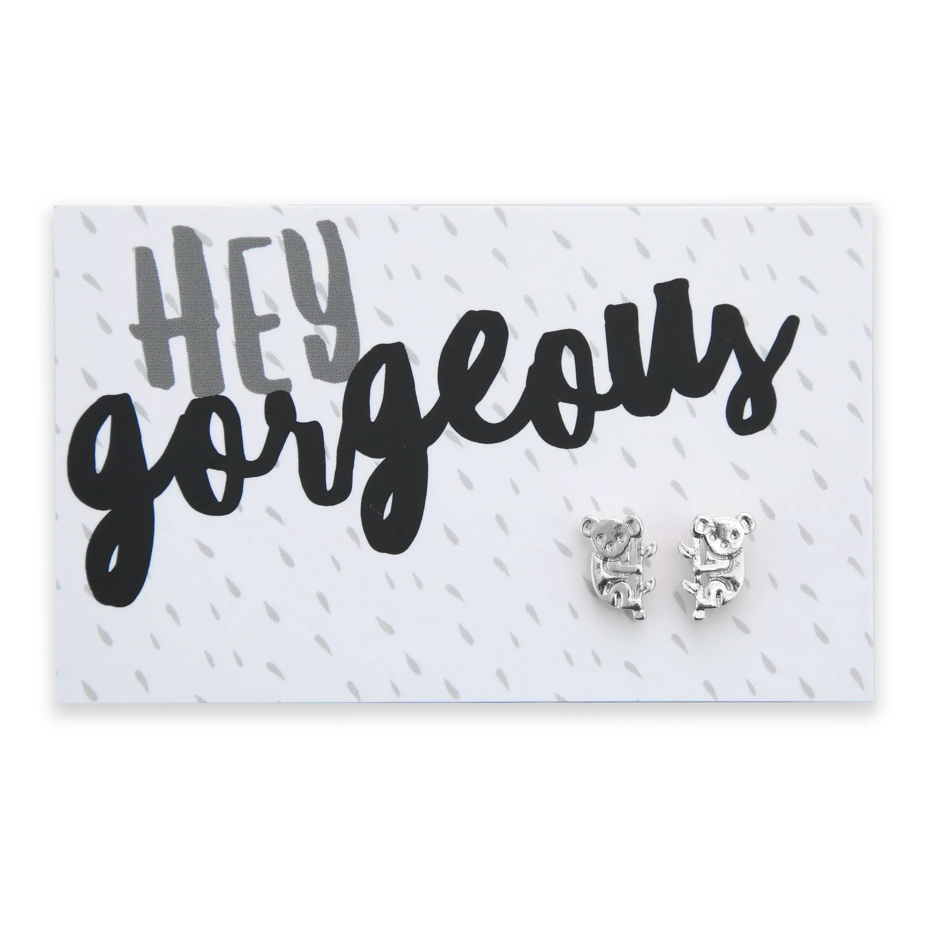 Hey Gorgeous! Koalas Stud Earrings - Silver (12222)