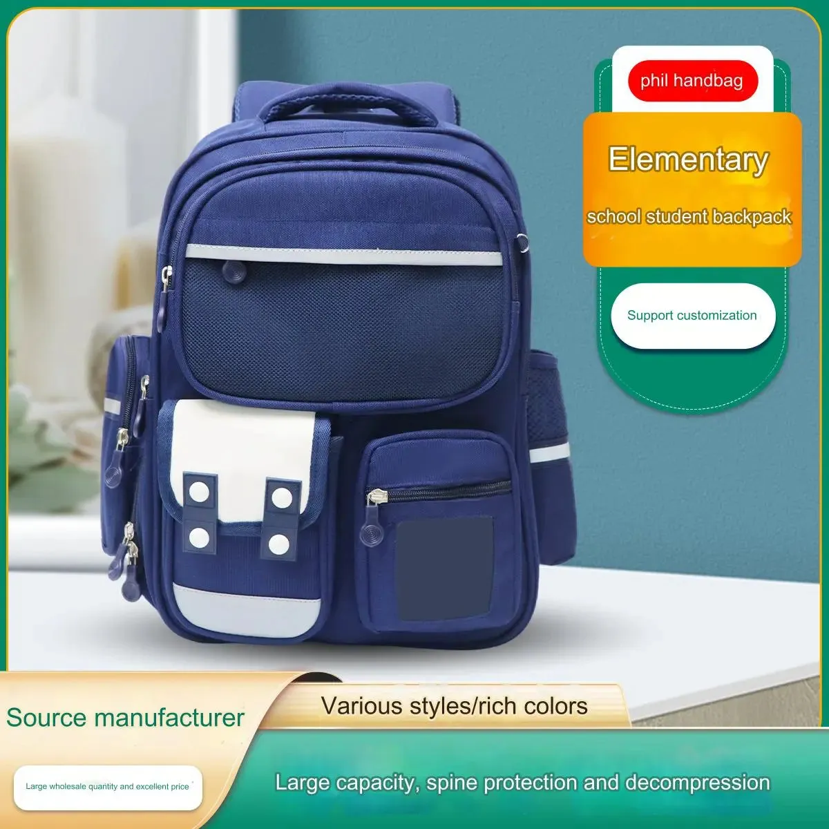 High Quality Durable  Large Capacity School Backpack for Students 4079