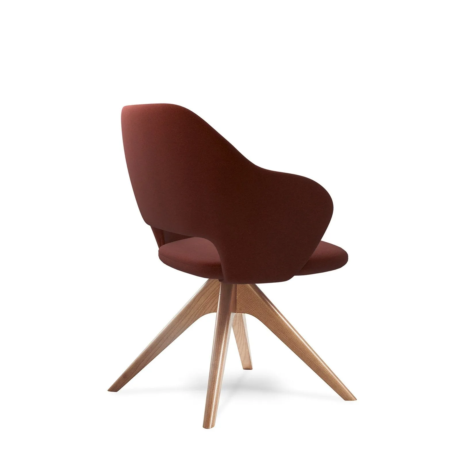 Jude single seater lounge chair with pyramid oak legs